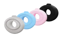 Shock absorbers of different color, grey, blue, pink and black,