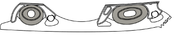 Detailed view of a shock-absorbing blade with all components visible with shock absorbers.