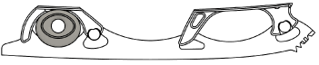 Detailed view of a shock-absorbing blade with all components visible with shock absorbers.