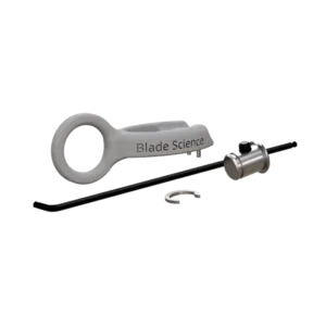 Tool kit with pins and hex key for figure skating shock-absorbing blade.